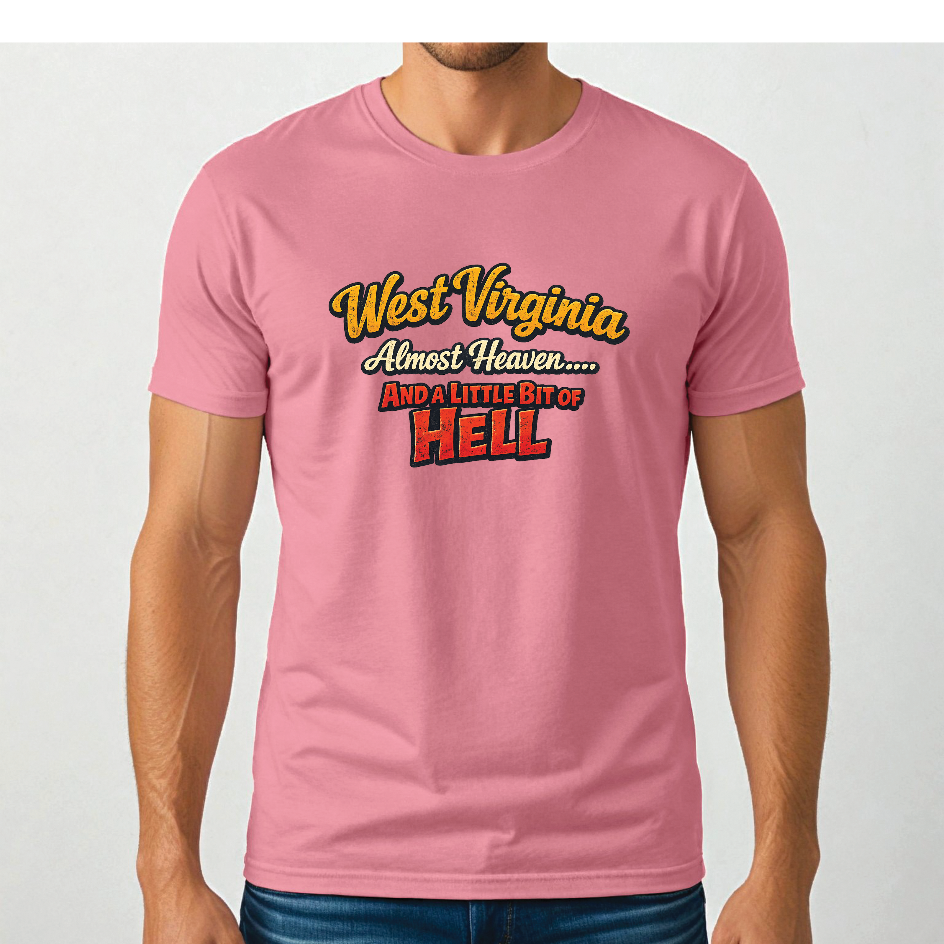 Funny West Virginia T-Shirt | Almost Heaven and a Little Bit of Hell WV Shirt