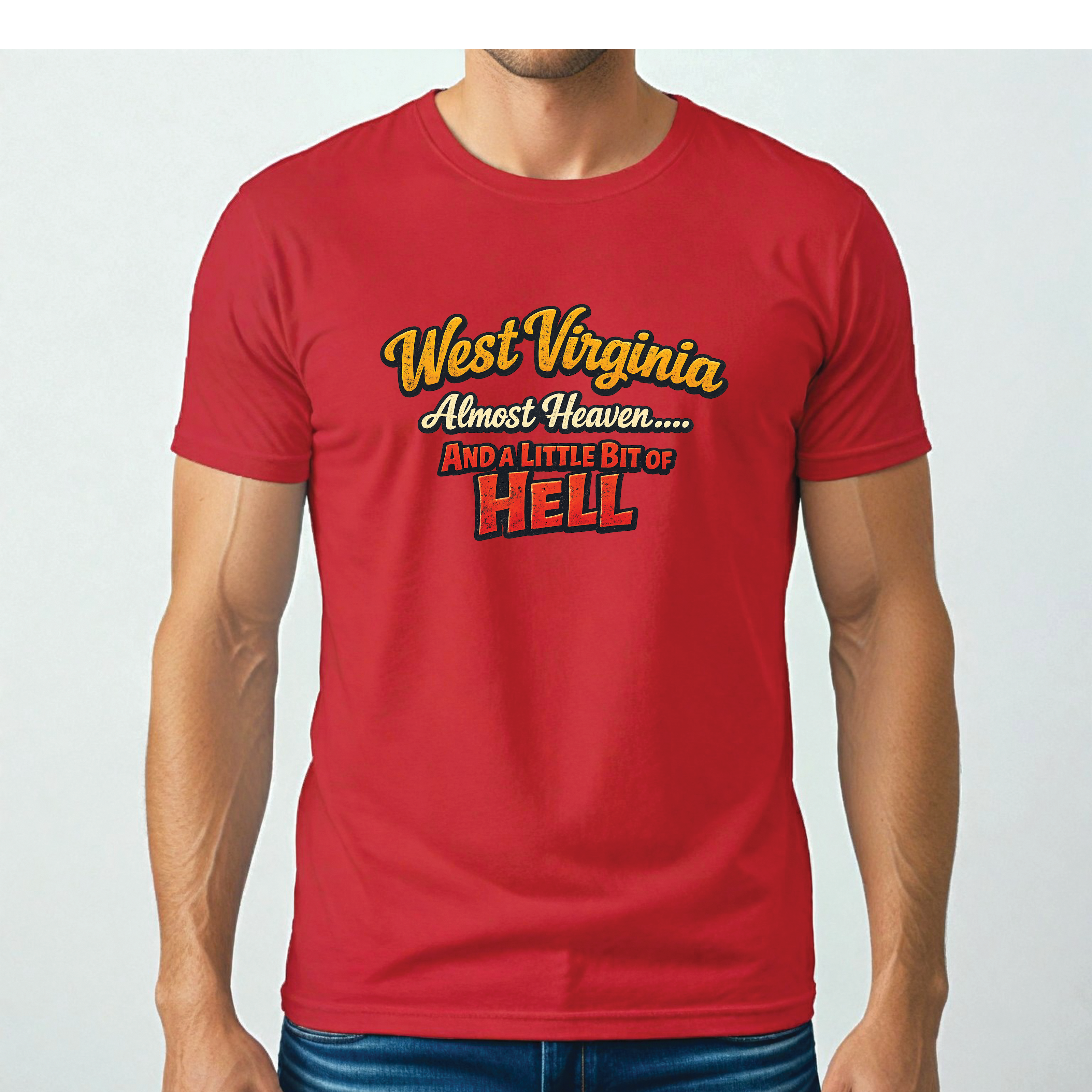 Funny West Virginia T-Shirt | Almost Heaven and a Little Bit of Hell WV Shirt